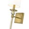 Z-Lite Mia 1 Light Wall Sconce, Rubbed Brass & White 805-1S-RB-WH - alternate 4
